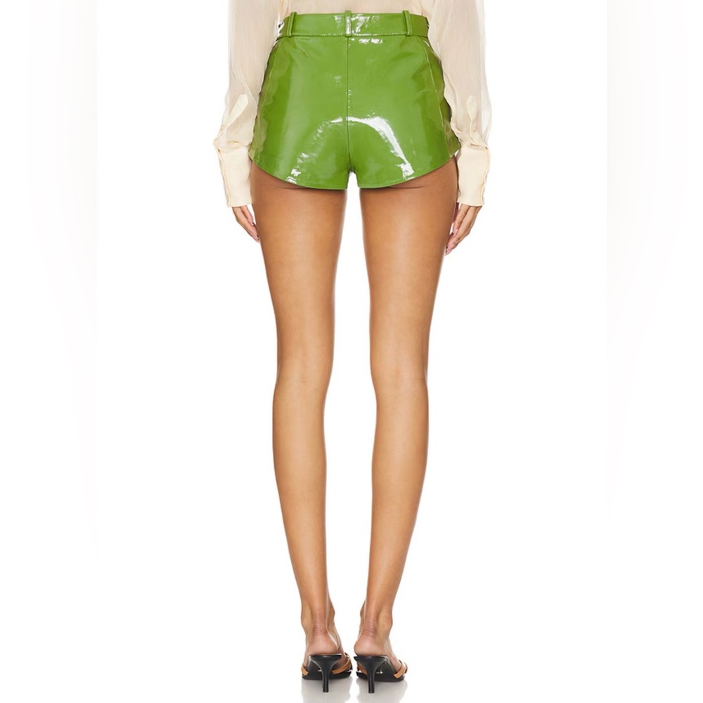 LAMARQUE x REVOLVE Annaise Hot Short in Patent Green NWT Medium - Picture 3 of 9